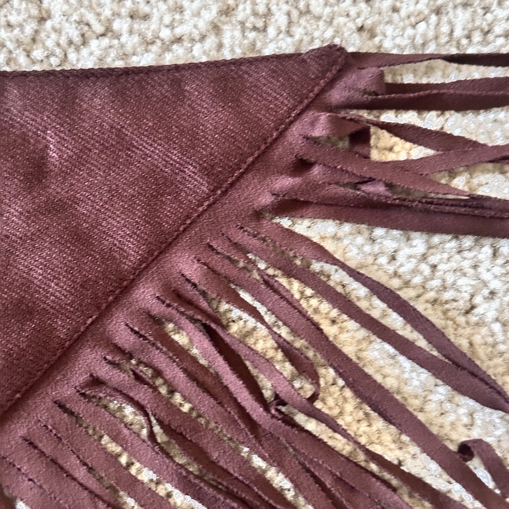 Vintage Embroidered Piano Shawl Cashmere Blend Floral Brown Boho Gypsy‎ Wrap - Picture 7 of 10